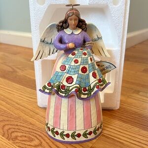 Jim Shore Quilting Angel Figurine “Stitched With Love” 10”